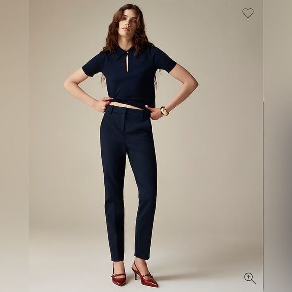 NWT J CREW New Cameron pant in four-season stretch in Navy - Picture 2 of 7